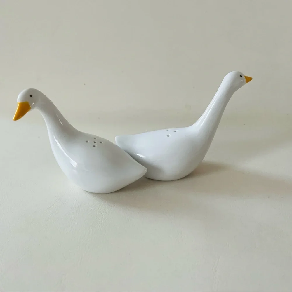 White Duck Salt and Pepper Shakers
